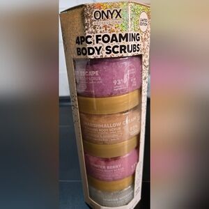 4PC Foaming Body Scrubs Set ONYX. NIB